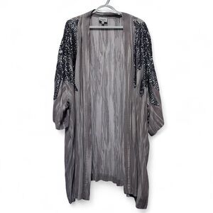 Haute Hippie Gray Sequin Kimono